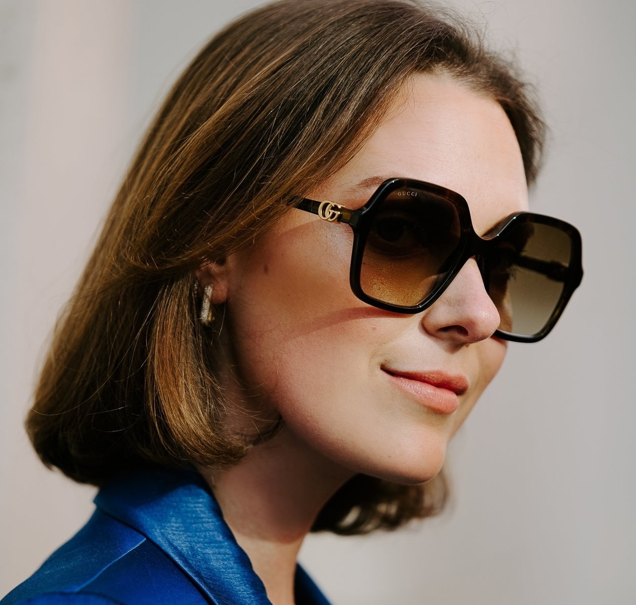Gucci Square Sunglasses GG1072S 002 Havana/Gold 56mm 1072 Gucci GG1072S 002 56 – Sunglasses | Lentiamo main image 4