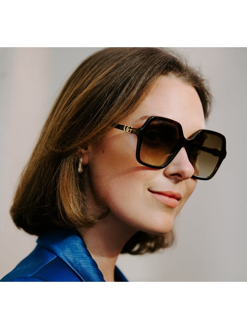 GUCCI GG1072S-002-56 Sunglasses Size 56mm 145mm 19mm havana Women