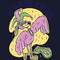 thumbnail image 3 of CafePress - Mardi Gras Flamingo Sweatshirt - Zip Hoodie, Classic Hooded Sweatshirt with Metal Zipper, 3 of 4