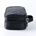 thumbnail image 5 of Bolsa de maquillaje de viaje – Estuche de maquillaje de piel organizador portátil para artistas con divisores ajustables para brochas de maquillaje, accesorios digitales, Negro, 5 of 5