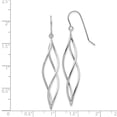 thumbnail image 2 of 14k White Gold Polished Long Twisted Dangle Earrings - 1.4 Grams - Measures 51x10mm Wide, 2 of 2