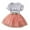 Pink, variant on Coerni Girls Casual Dresses Outfits Ruffle Short Sleeve T Shirt Top Floral Embroidery Tutu Tulle Dress Set Summer Clothes
