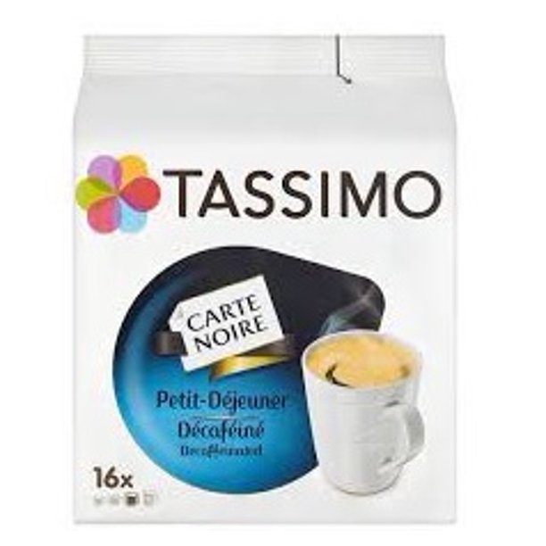 Tassimo TDisc Coffee Carte Noire16 Long Decaf Pods 104 g