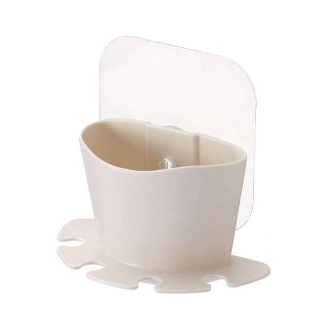 Soporte para cepillos de dientes sin perforaciones, estante de almacenamiento para el baño, estante para cepillos de dientes montado en la pared, estante para cepillos de dientes faciales (blanco) BRI Rojo Verde