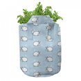 thumbnail image 3 of Baby Grow Bags 5-Pack, Counting Sheep Pattern, Heavyduty Fabric Pots with Handles for Plants, 2 Sizes, Pale Blue White, by Ambesonne, 3 of 3