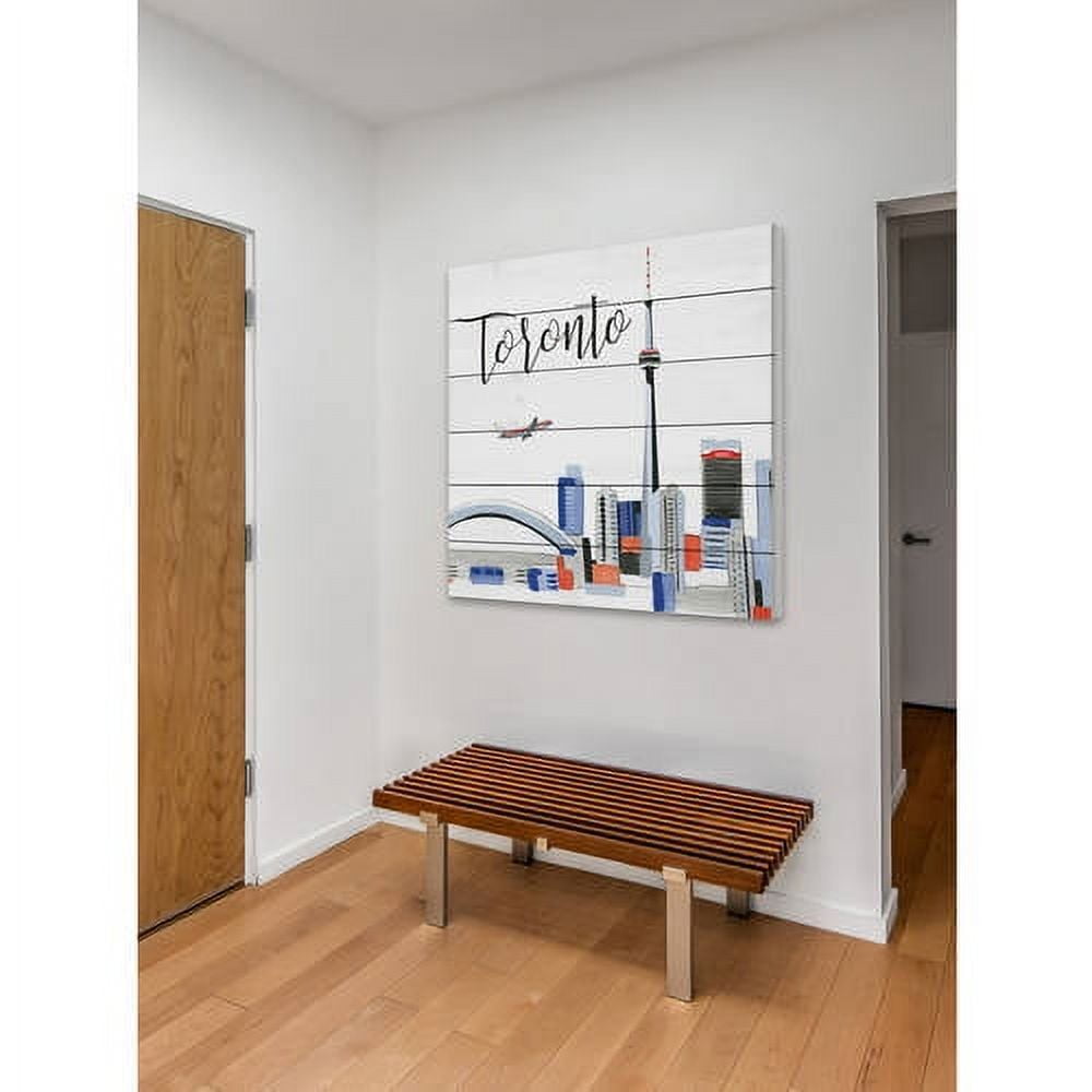 Marmont Hill 'Toronto Skyline' by Molly Rosner Painting Print on White Wood