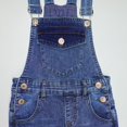 thumbnail image 4 of KIDSCOOL SPACE Little Boys Slim Fit Jeans,Toddler Flap Bib Pocket Fashion Denim Overalls,Deep Blue,3-4 Years, 4 of 6