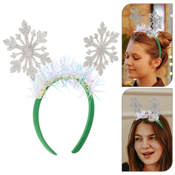 WRITWAA New Year Headbands Christmas Style Snowflake Headwear Multi 1Pcs