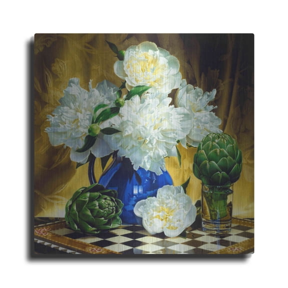 Luxe Metal Art 'Cloud Five' by Francois Chartier, Metal Wall Art, 12"x12"