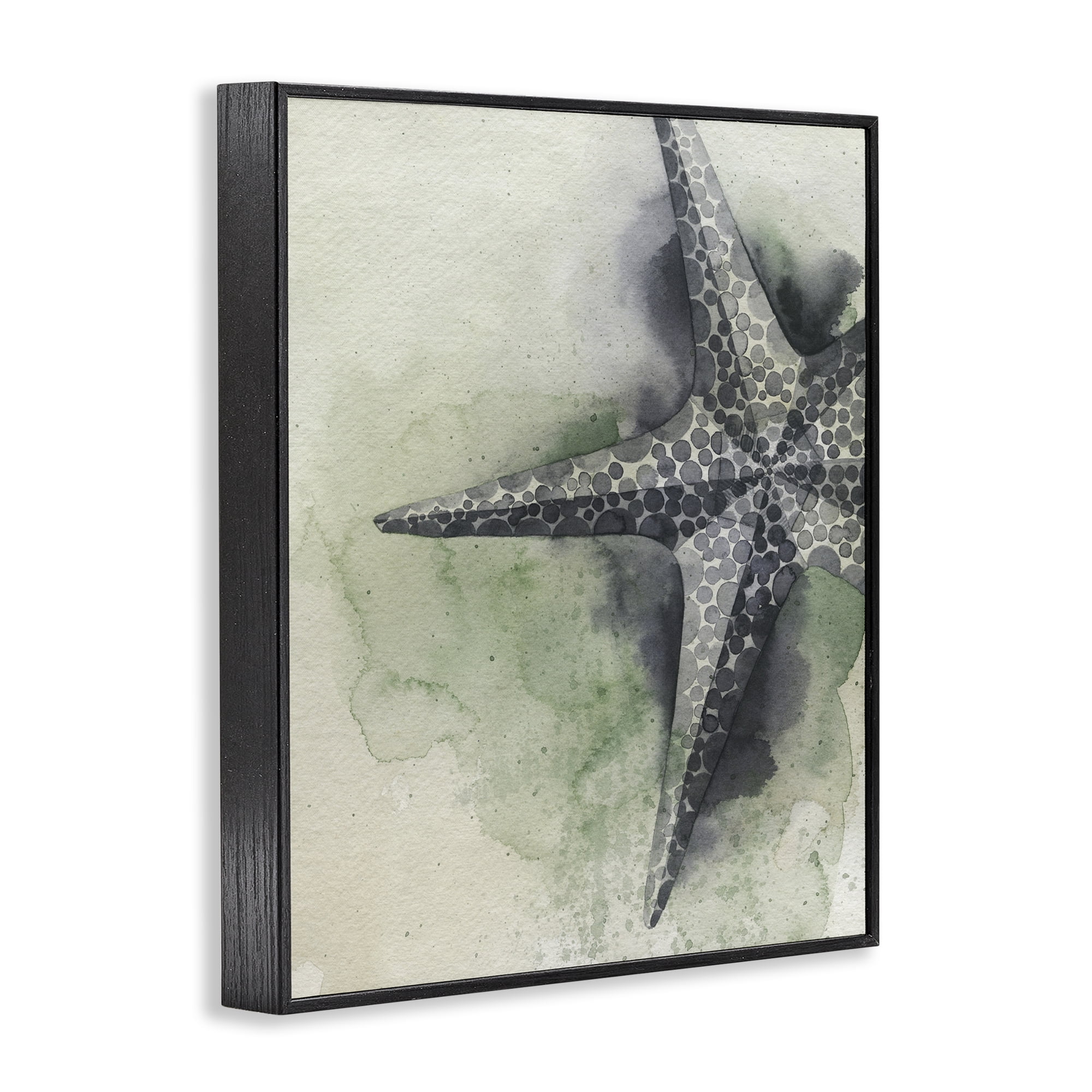 Stupell Industries Spotted Grey Starfish Animals & Insects Painting Black Framed Art Print Wall Art, 24 x 30