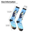 thumbnail image 3 of Saiise Bluey Funny Socks Men Women Boys Kids Adults Novelty Graphic Crew Tube Socks Crazy Design Casual Dress Socks for Sports,Running,Travel, 3 of 7