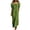 Army Green, variant on Women’s Ruffle Neck Short Sleeve Maxi Dress, Loose Fit Off-Shoulder Beach Vacation Dress with Pockets, 1 Piece, Sizes S Through XXL
