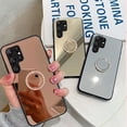 thumbnail image 6 of Compatible with Galaxy S23 Ultra Mirror Ring Case Makeup Diamond Bracket Cute Bling Mirror Stand Kickstand Fashion Luxury Shockproof Protective Cover for Girls Women-Gold, 6 of 6