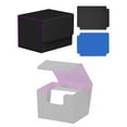 thumbnail image 1 of Caja de baraja de cartas, caja de naipes, tarjeta de recolección Premium, exhibición de juguetes, tarjetas con mangas Negro Púrpura, 1 of 8