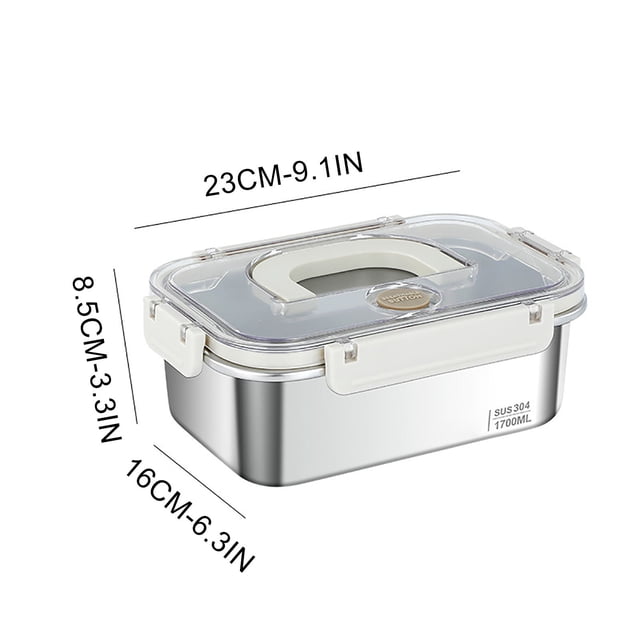 Birdeem 304 Fresh-Keeping Box Stainless Steel Sealed Jar Lunch Box Fruit and Vegetable Sealed Bento Lunch Box