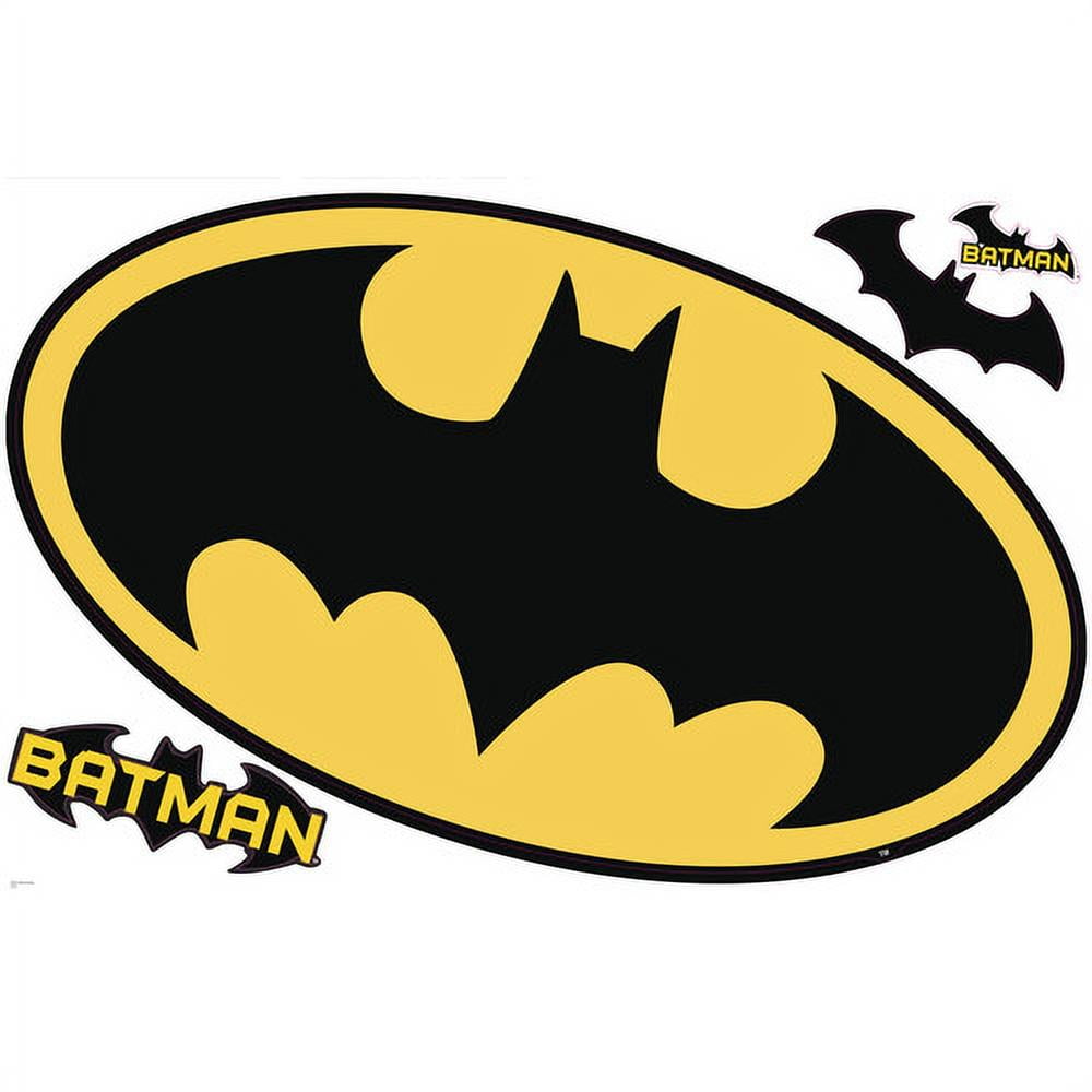 Superheroes logos Marvel Superman Spiderman Batman giant wall stickers kit decal 