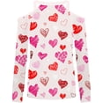 thumbnail image 5 of Blusa de moda para mujer, camisetas de cobertura con cuello en V de manga larga, camisetas sueltas informales con estampado de corazones Pompotops FGAJ13225, 5 of 5