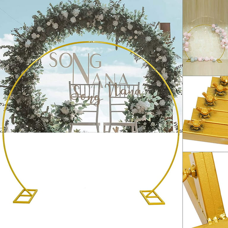 Wedding Decorations Round Gold Metal Wedding Arch Photo Booth