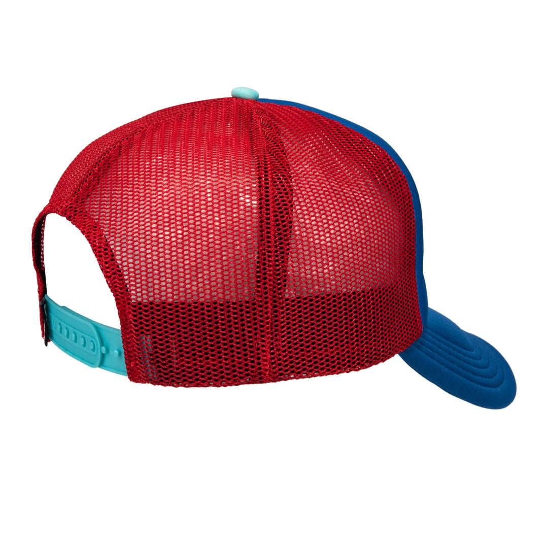ODD SOX - Hey Arnold! Trucker Hat – Blue & Red Snapback Cap – Mesh Back – One Size Adjustable