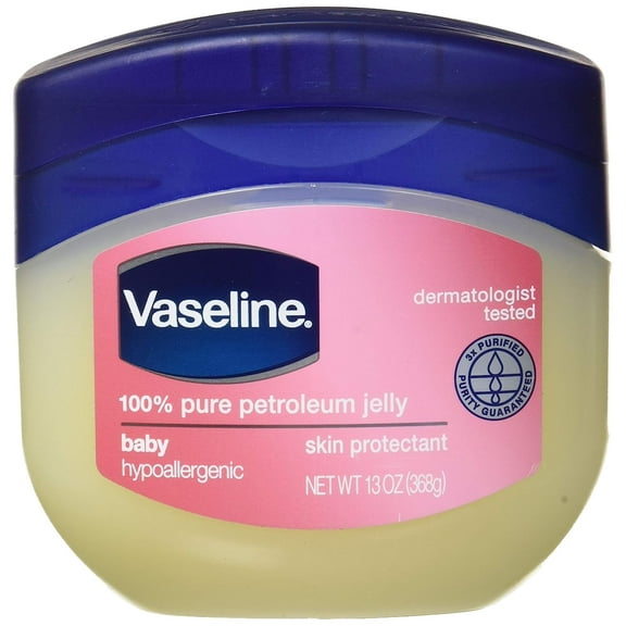 Vaseline is 100% Pure Petroleum Jelly Skin Protectant for Baby, Hypoallergenic, 13 oz