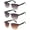 3 Pack Silver, Gold & Brown, variant on 3 Pack Two Tone Metal Frame Vintage Fashion Sunglasses for Men for Women