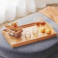 thumbnail image 4 of Foldable Wooden Bedside Tray with Handle - Portable Multifunctional Snack Table for Sofa, Dining, and Work, 4 of 9