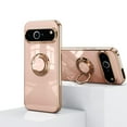 thumbnail image 4 of ShellTech for Google Pixel 10 / 10 Pro TPU Case with Ring Stand, Support Magnetic Car Mount Rotating Finger Holder Soft TPU Cover Plating Edge Slim Shockproof Cover for Men Women,Pink, 4 of 6