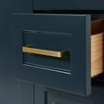 thumbnail image 2 of Ariel Taylor 37 In. Left Offset Rectangle Sink Vanity With White Quartz Countertop In Midnight Blue, 2 of 11