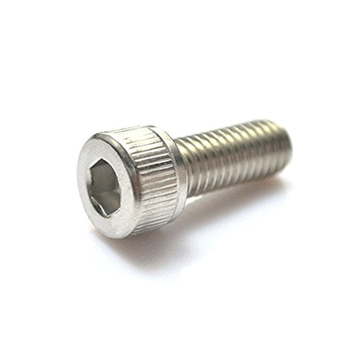 M2 x 8mm Tête de Prise Hexagonale Vis, Lot de 100 Pcs, Acier Inoxydable, Filetage Complet, Mètrique, Tête Nouée