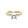 thumbnail image 3 of IGI Certified 5 Carat Princess Shape Lab Grown Diamond Engagement Ring | 14K Yellow Gold | Delphie Channel Set Diamond Ring | FG-VS1-VS2 Quality Friendly Diamonds, 3 of 7
