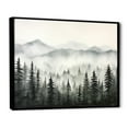 thumbnail image 2 of Designart "Misty Morning Forest Horizon In Grey I" Forest Floater Framed Canvas Wall Art, 2 of 5