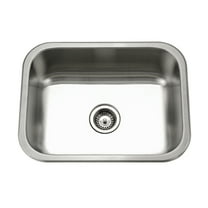 Houzer Elite 24 in Stainless Steel Undermount Single Bowl Kitchen Sink with Strainer - ES-2408-1