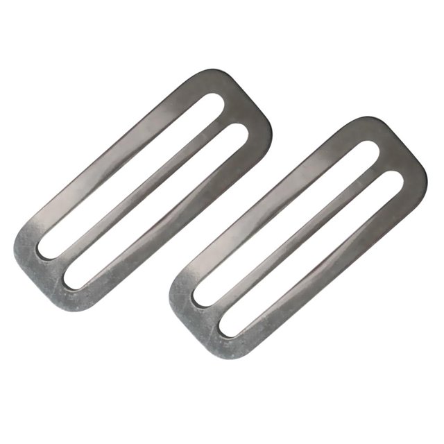 Almencla 2pcs 2mm Scuba Diving Stainless Steel Weight Belt Webbing Keeper Retainer 2" 50x5x2 mm