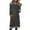 Gray, variant on Womens Solid Color Shirt Dress Long Sleeve Turn Down Collar Denim Patch Cuffs and Hem Casual Pullover Tunic Dress