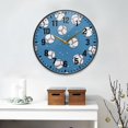 thumbnail image 2 of Yayeee Wall Clock Battery Operated 9.5" Silent Quartz Non-Ticking for Living Room Decor, Baseballs Pattern, 2 of 8