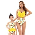 thumbnail image 5 of URMAGIC URMAGIC Family Matching Mommy and Me One Piece Swimsuit Girls Sunflower Women V Neck Monokini Bathing Suit, 5 of 8