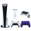 Sony Playstation 5 Disc Version Console with Extra Purple Controller, Media Remote and Surge QuickType 2.0 Wireless PS5 Controller Keypad Bundle