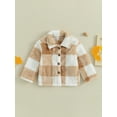 thumbnail image 2 of GXFC Baby Winter Coat for Girl Boys 6M 12M 18M 24M Infant Long Sleeve Button Down Plaid Outerwear Fuzzy Chunky Fall Warm Clothing for Newborn, 2 of 8