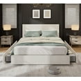 thumbnail image 1 of GloryStar Bed Frame with 4 Storage Drawers, Platform Bed Frame Full with Upholstered Channel Tufted Wingback Headboard, Strong Wooden Slats Support, No Box Spring Needed, 1 of 7