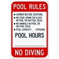 thumbnail image 1 of Pool Rules Sign, Pool Sign, (SI-6789) 10x14 Aluminum, 1 of 1