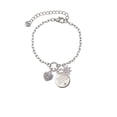thumbnail image 2 of Delight Jewelry Silvertone Clear AB Crystal Heart Silvertone Discover Dream Explore Zoey Charm Bracelet, 6.5+2" Extender, 2 of 4