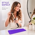 thumbnail image 2 of Heat Resistant Silicone Mat Pouch for Flat Iron, Curling Iron,Hair Straightener,Hair Curling Wands,Hot Hair Tools travel accessory (Purple), 2 of 7