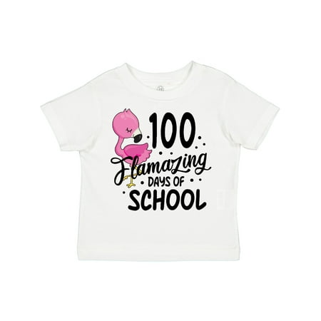 

Inktastic 100 Flamazing Days of School with Cute Flamingo Gift Toddler Boy or Toddler Girl T-Shirt