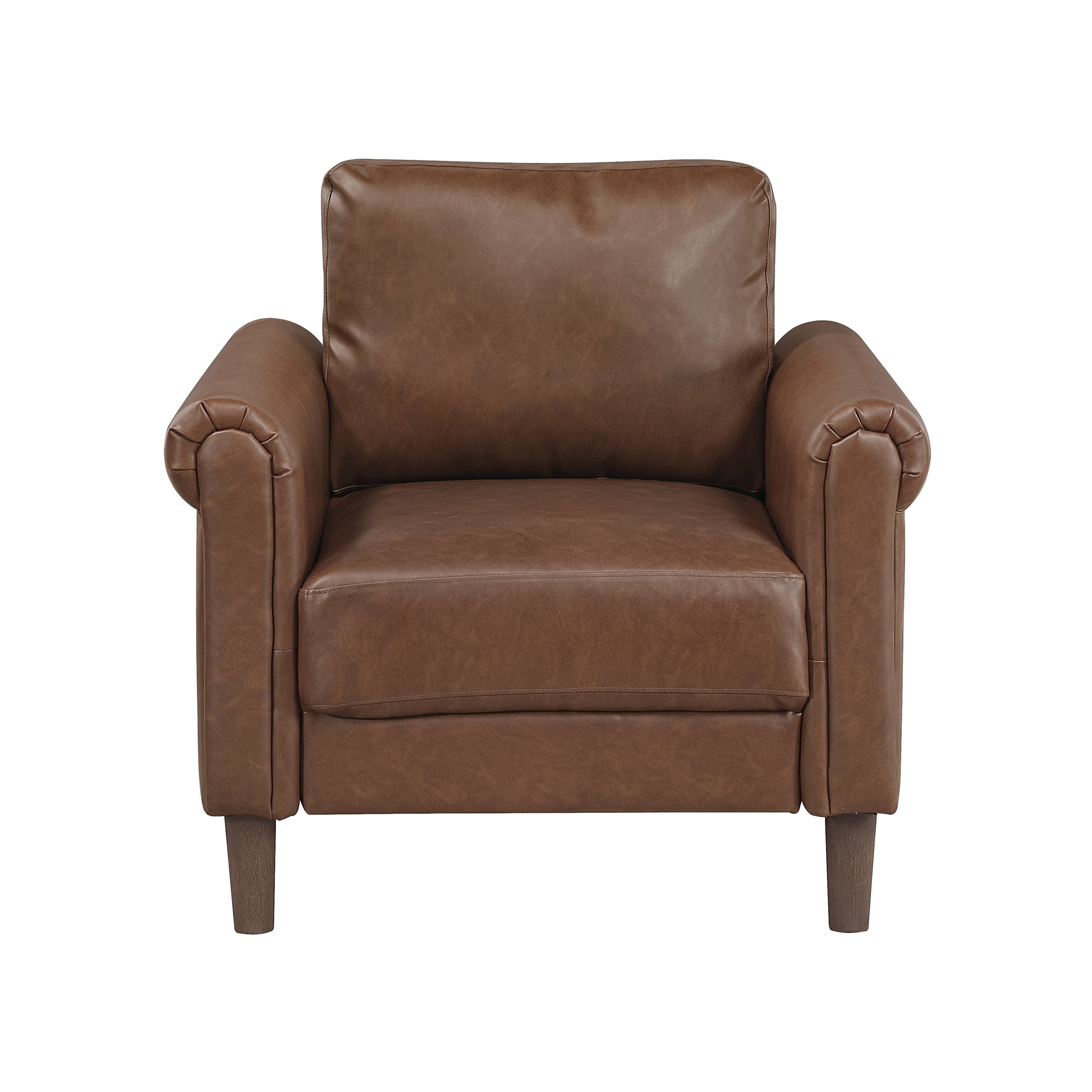 OakvillePark Marlinth Faux Leather Chair, Chocolate
