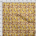 thumbnail image 4 of oneOone Rayon Brown Fabric Geometrical Fabric For Sewing Printed Craft Fabric By The Yard 56 Inch Wide, 4 of 4