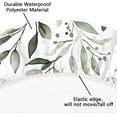 thumbnail image 4 of Watercolor Olive Leaves Tablecloth Fitted Elastic Oil-Proof Patio Table Covers Wrinkle Resistant Round Tablecloths Waterproof for 46" - 52" Round Table, 4 of 5