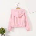 thumbnail image 6 of enyan Girls Zip Up Cropped Windbreaker Jacket Hooded Cargo Lightweight Outerwear(Pink,8-9 Years), 6 of 6