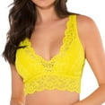 thumbnail image 2 of WTXUE Intimates | Deep Bra Cami Women Wirefree Lace Yoga Comfort Bra V Womens Lingerie Bralette Tops with Garter Bra | 1 Piece Yellow M, 2 of 5