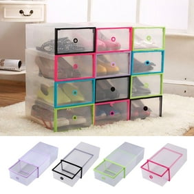 Rectangular Clear Plastic Shoe Box Transparent Drawer Case