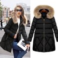 thumbnail image 1 of Chaqueta acolchada de algodón de invierno, abrigo de mujer de talla grande, abrigo de mm de grasa, abrigo de algodón acolchado con capucha de 200 kg de largo para mujer, 1 of 3